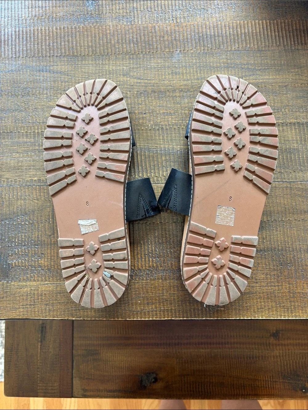 Madewell Women’s Casual Double-Strap Slide Sandals - Black/Tan size 8 - Picture 5 of 5